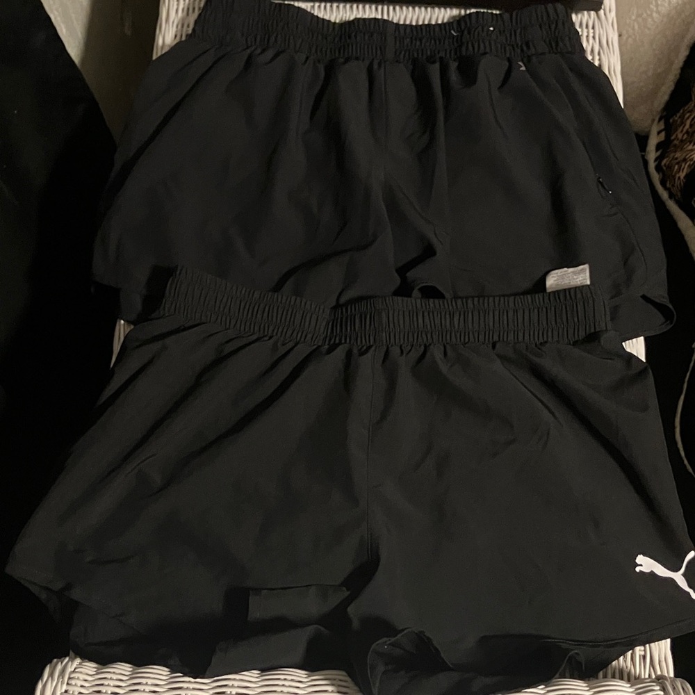 Puma and Xertion Women's Athletic Black Shorts with liner
